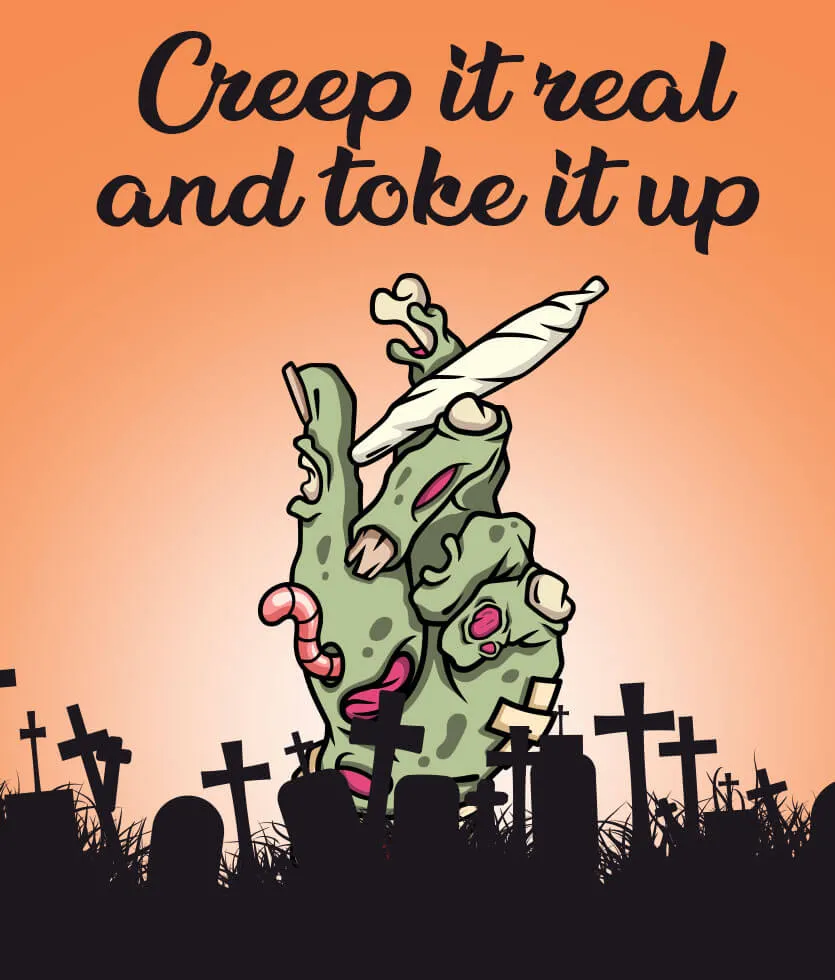 420 eCard - Halloween creep it real and toke it up