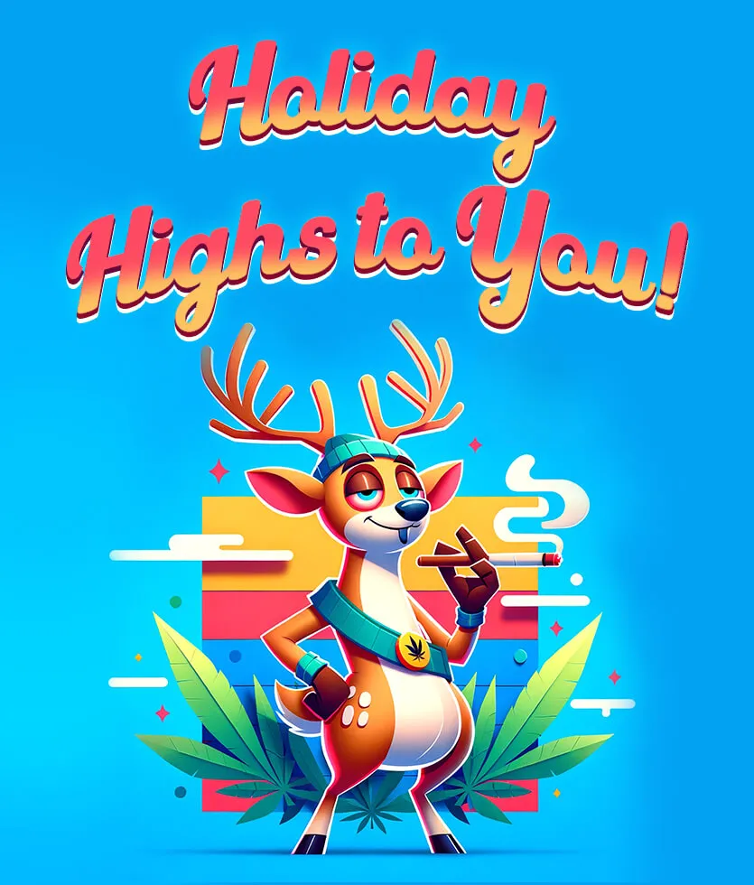 420 eCard - Christmas holiday high to you!