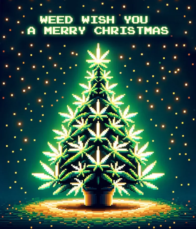 Weed wish you a merry christmas