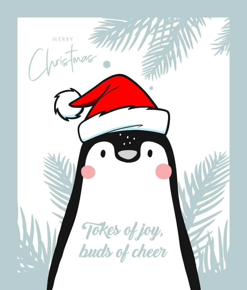 420 eCard - Christmas tokes of joy buds of cheer