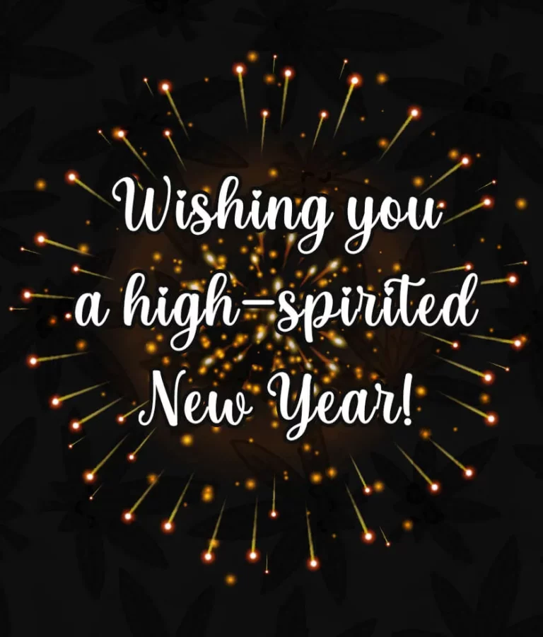 Wishing you a high-spirited new year!